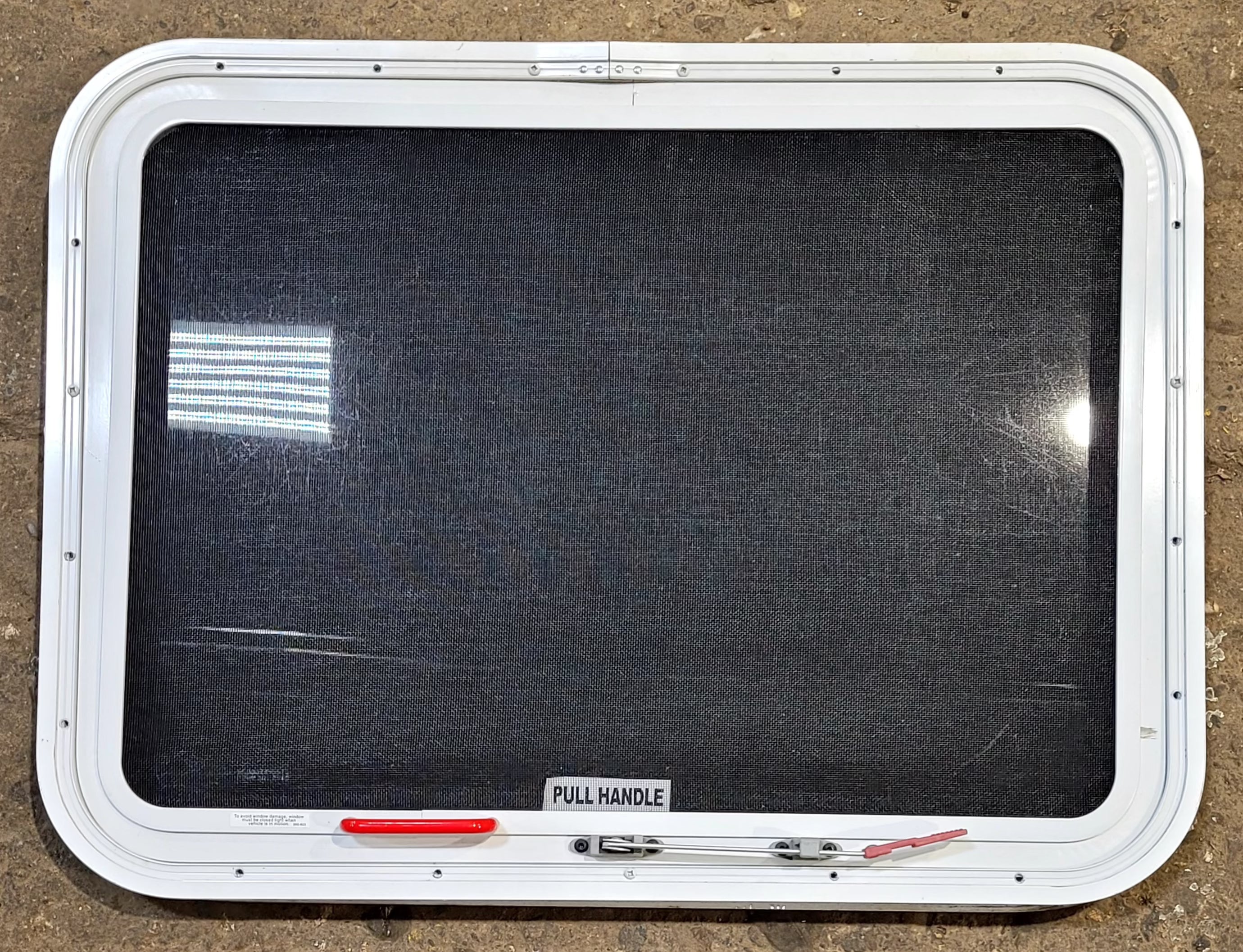 Used White Radius Emergency Opening Window : 29 1/2" W x 21 1/2" H x 2" D