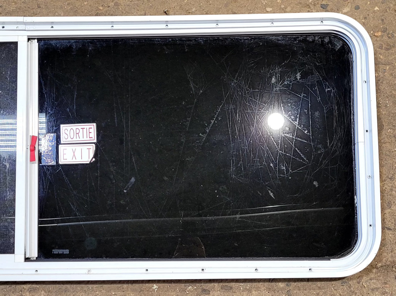Used White Radius Emergency Opening Window : 59 1/2