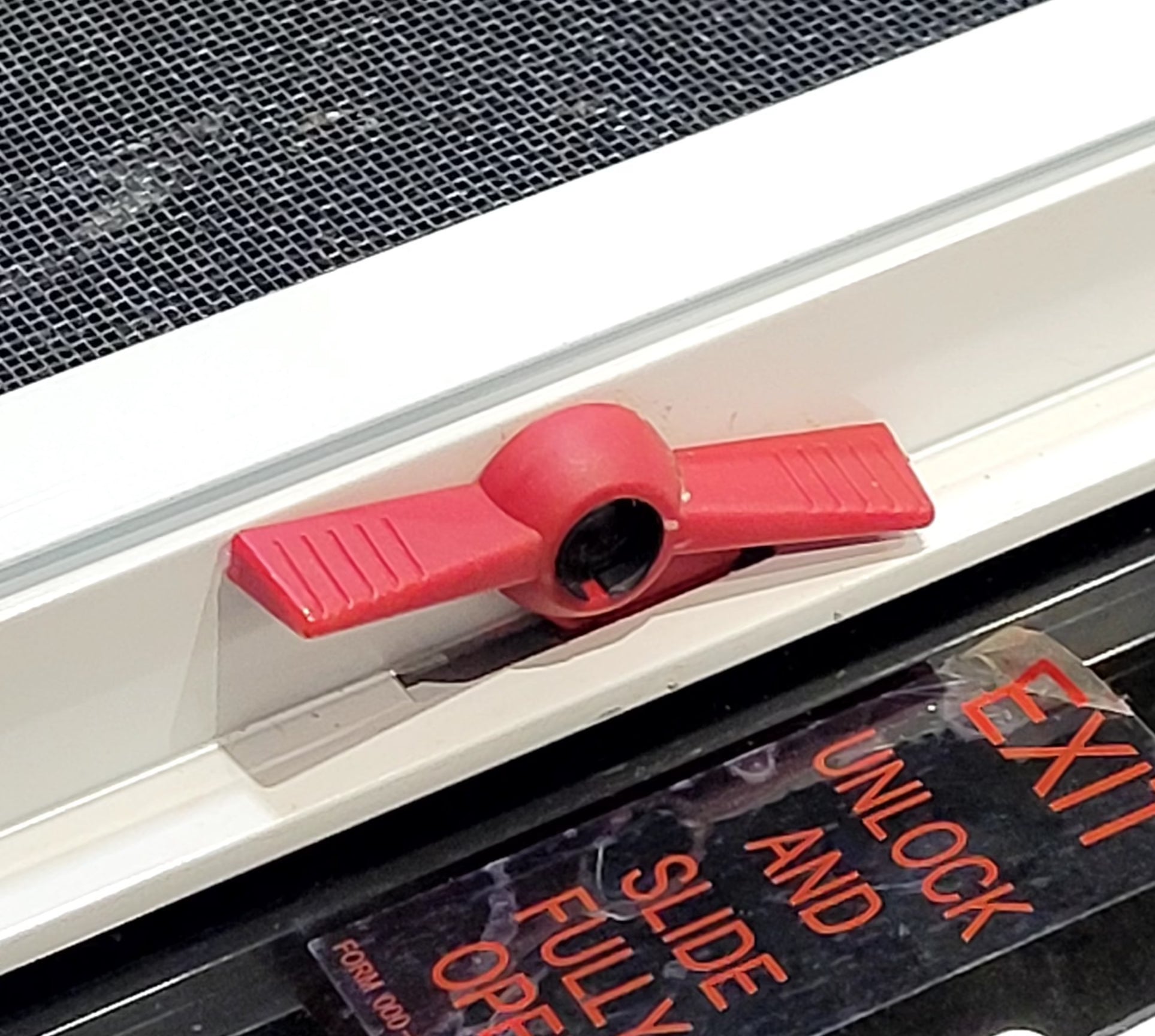 Used White Radius Emergency Opening Window : 59 1/2" W x 21 1/2" H x 1 3/4" D - Young Farts RV Parts