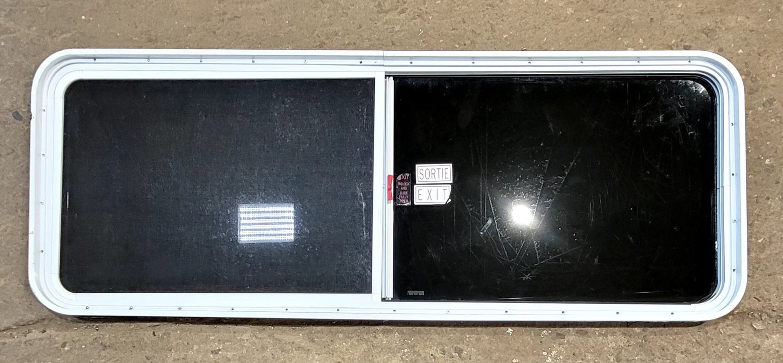 Used White Radius Emergency Opening Window : 59 1/2