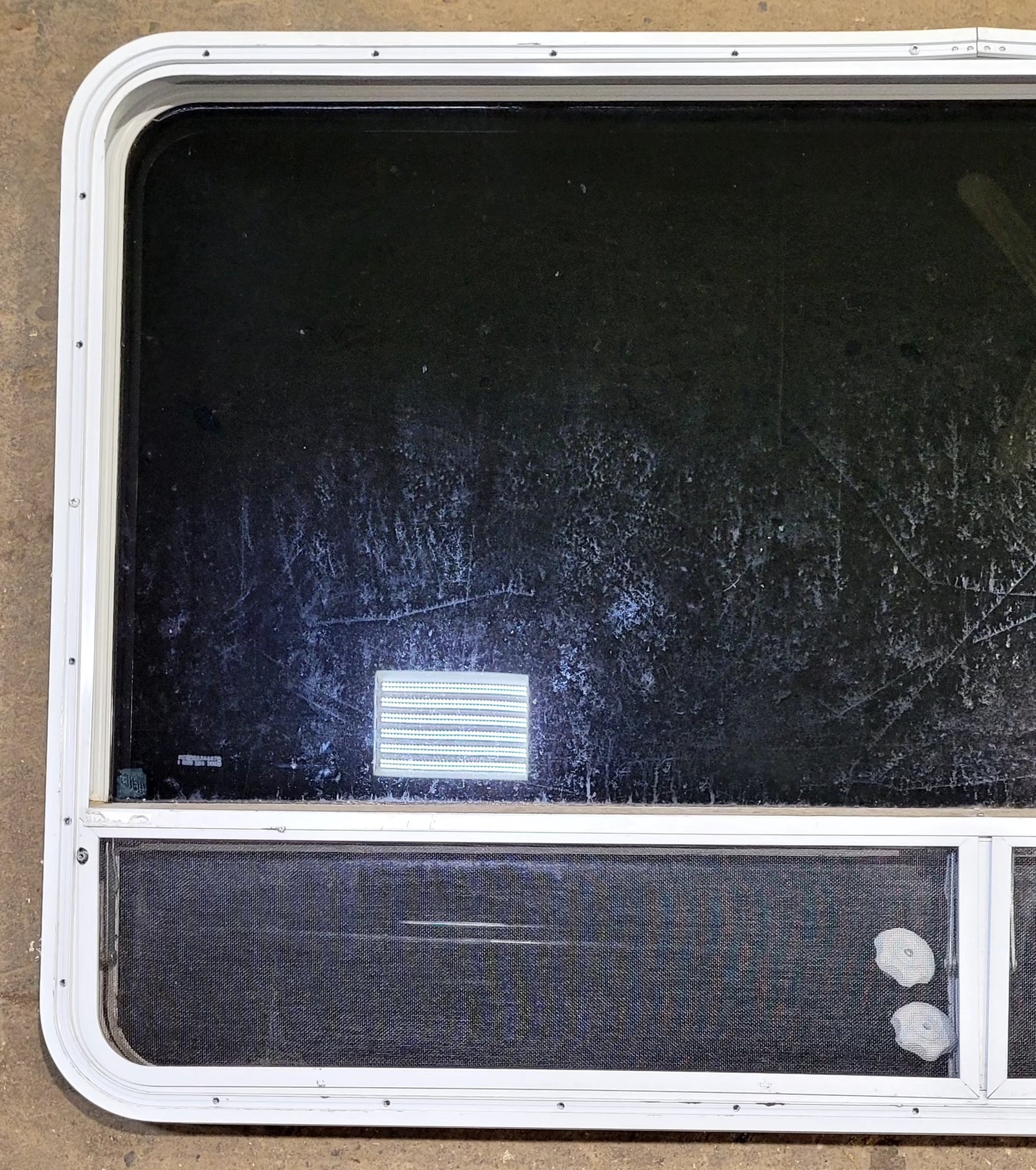Used White Radius Opening Window : 59 1/2