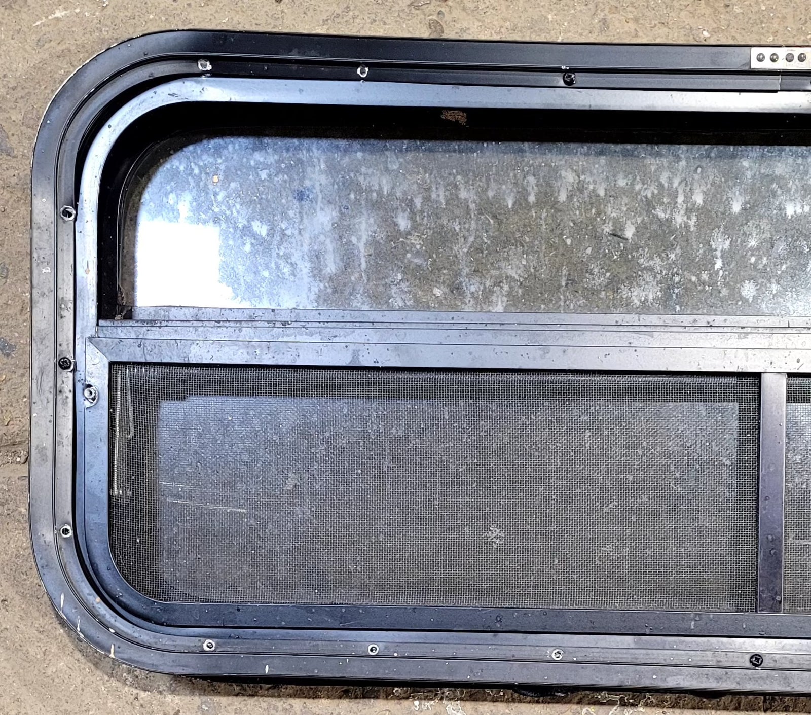 Used Black Radius Opening Window : 35 1/4