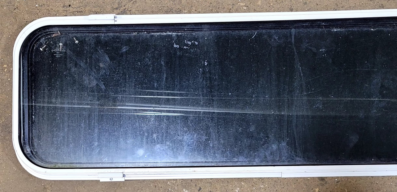 Used Black Radius Non Opening Window : 51 1/2