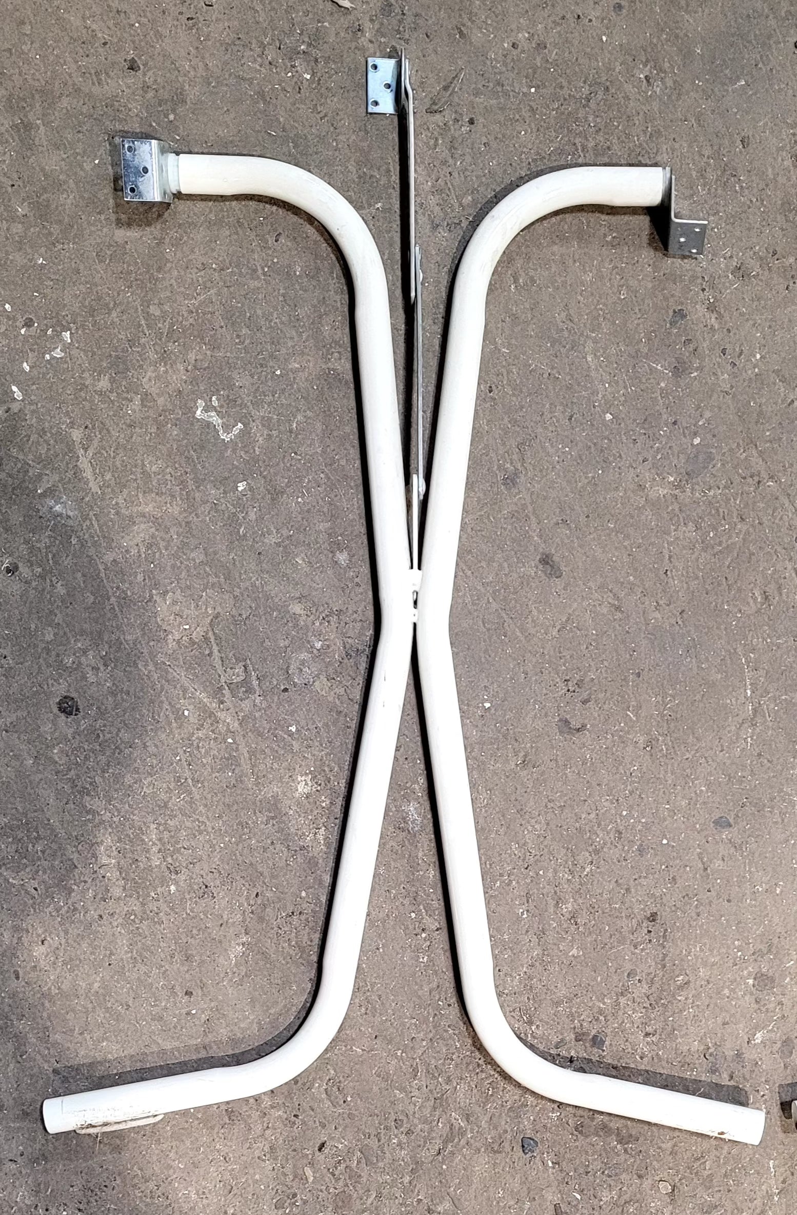 Used RV Folding Table Leg Set 27 3/4" H- OFF WHITE COLOR