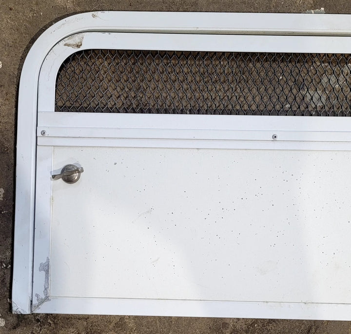 Used Radius Cornered Battery / Propane Cargo Door 22" x 13" x 3/4" D - Young Farts RV Parts