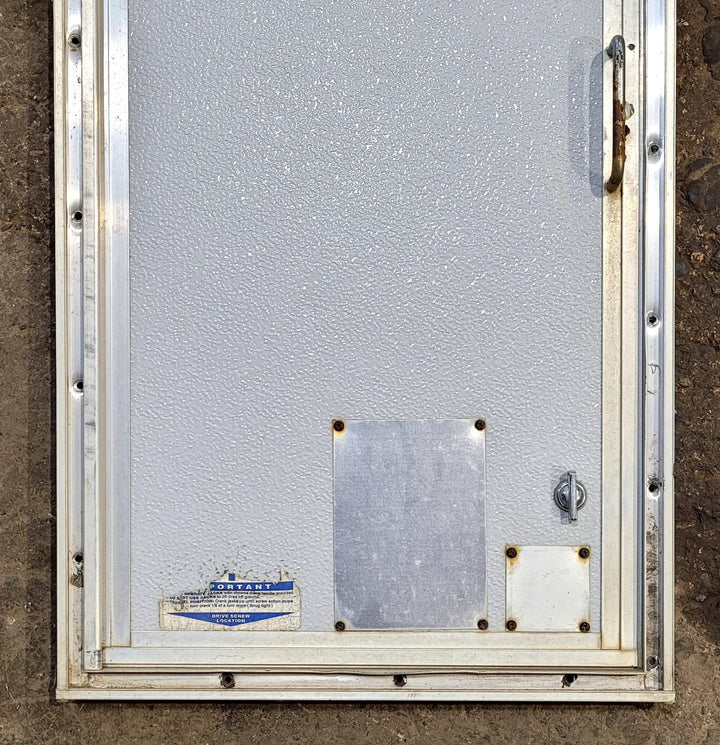 Used Square Propane/ Cornered Cargo Door 14 1/4" x 29" x 3/4" D - Young Farts RV Parts