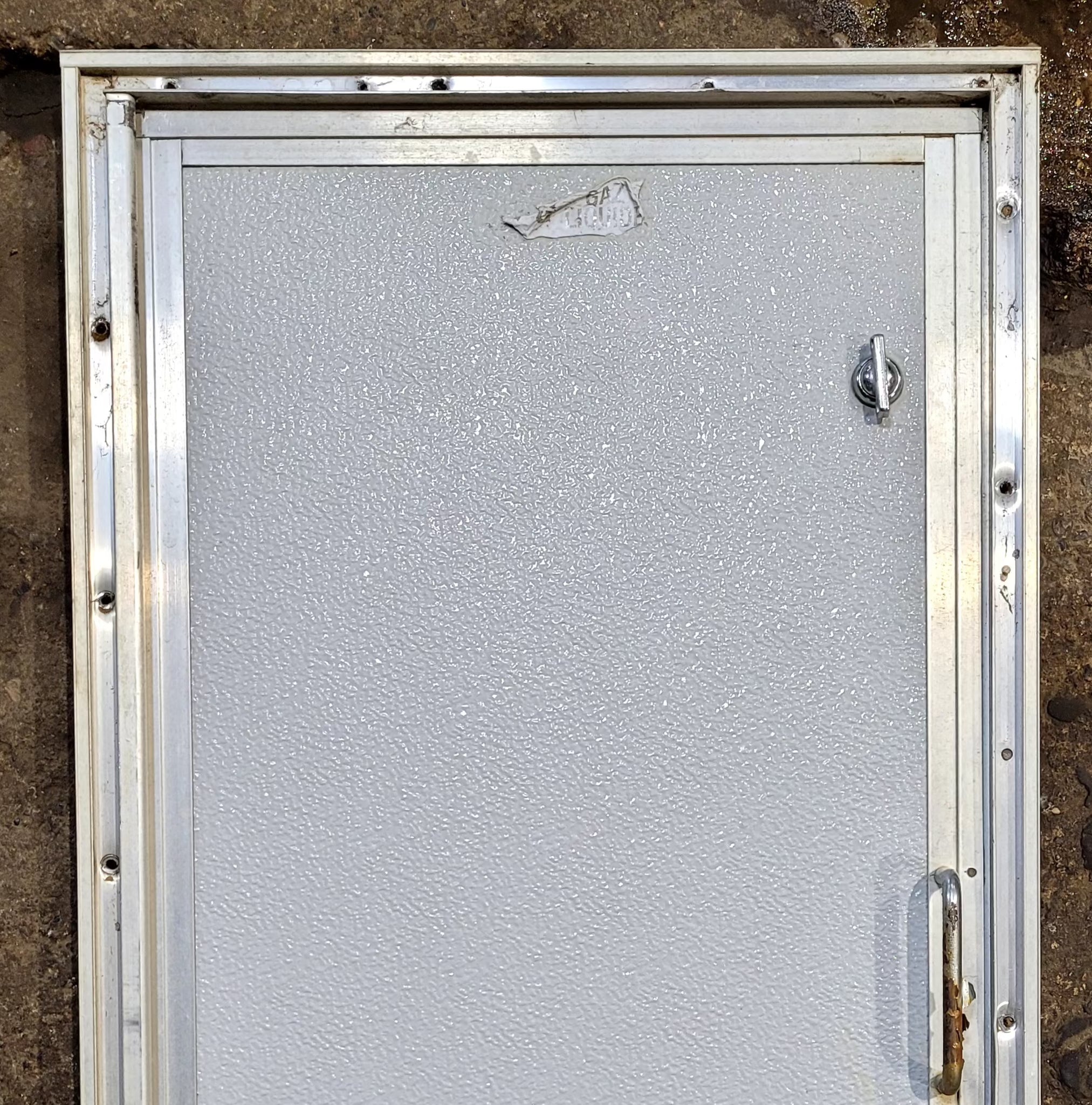 Used Square Propane/ Cornered Cargo Door 14 1/4" x 29" x 3/4" D