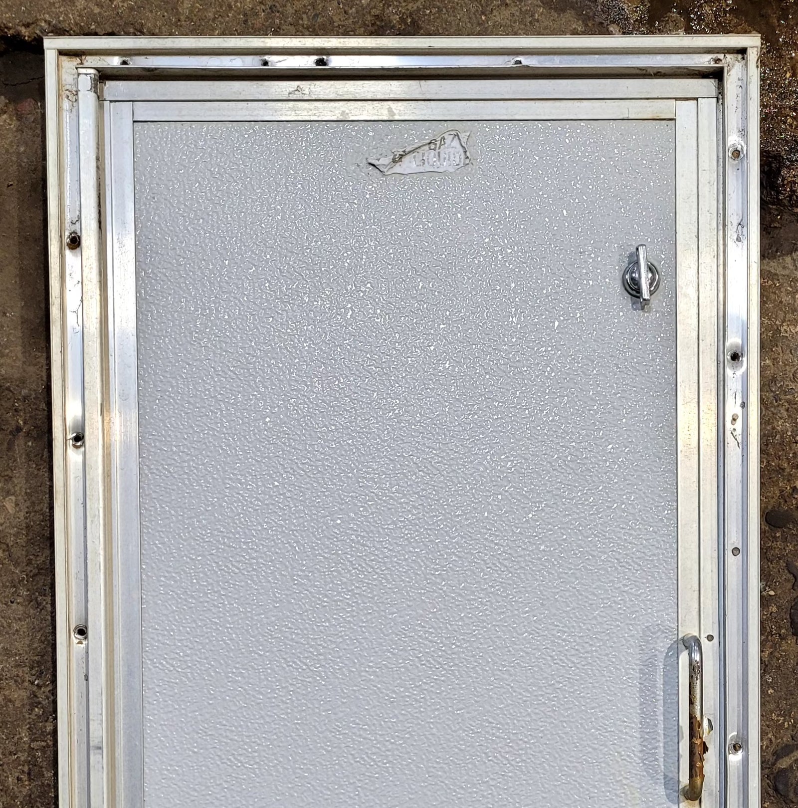 Used Square Propane/ Cornered Cargo Door 14 1/4