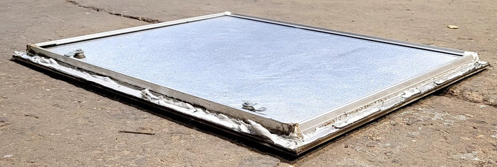 Used Square Cornered Cargo Door 30" x 23 3/4" x 3/4"D - Young Farts RV Parts