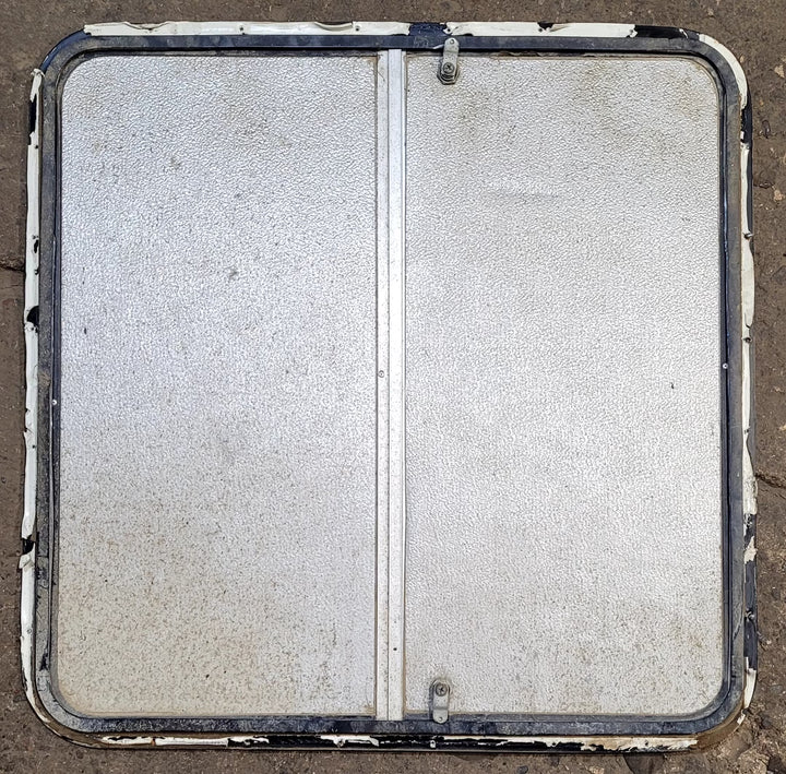 Used Radius Cornered Propane Cargo Door 30 1/4" x 30 1/4" x 5/8"D - Young Farts RV Parts