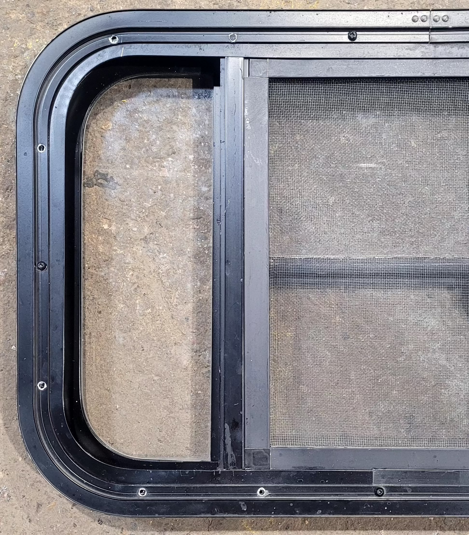 Used Black Radius Opening Window : 23 1/4