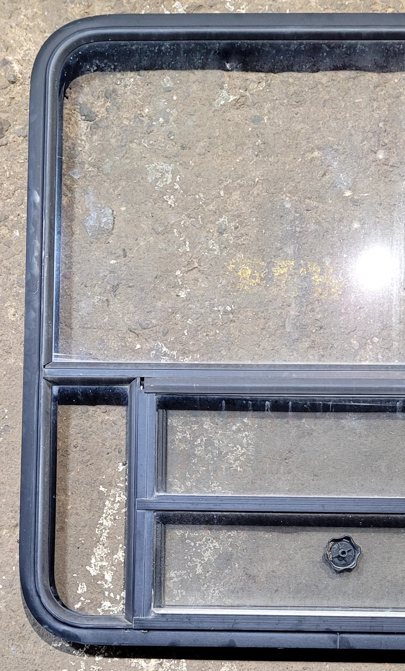 Used Black Radius Opening Window : 35 1/4