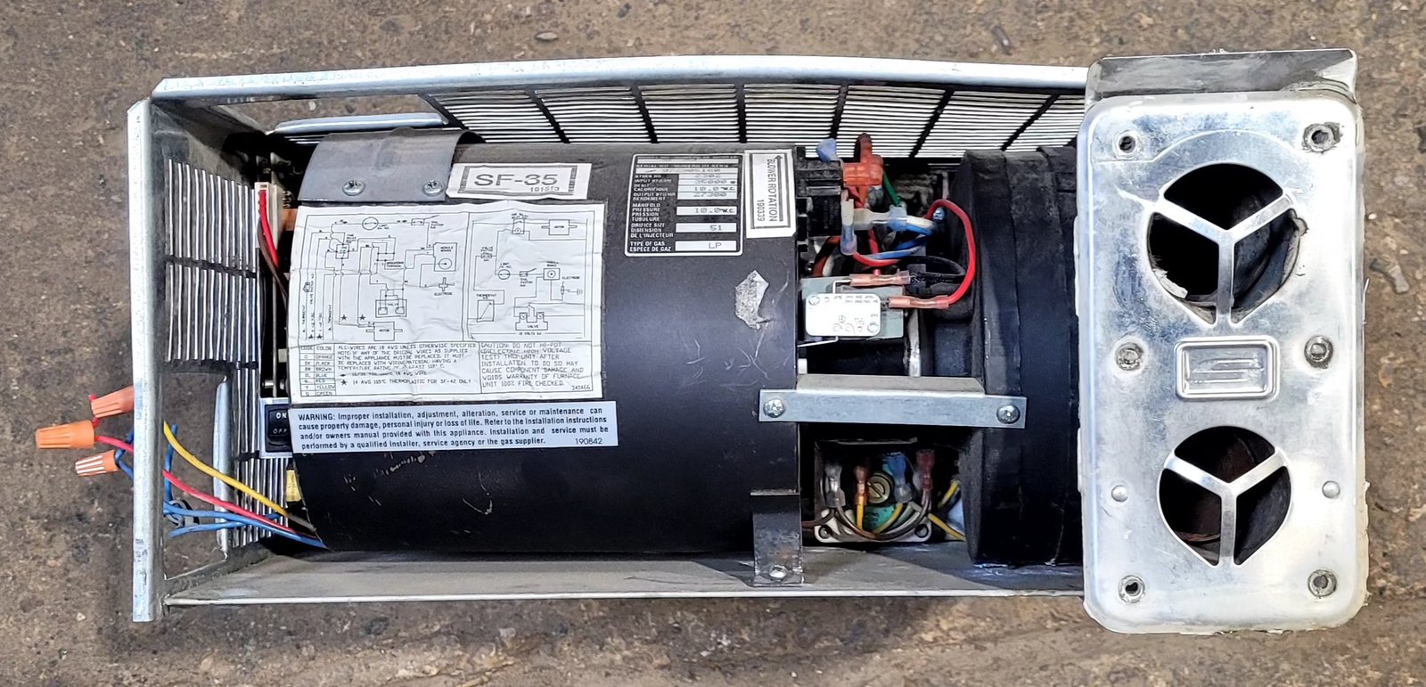 35000 BTU USED SF-35F Suburban RV Propane Furnace - Young Farts RV Parts
