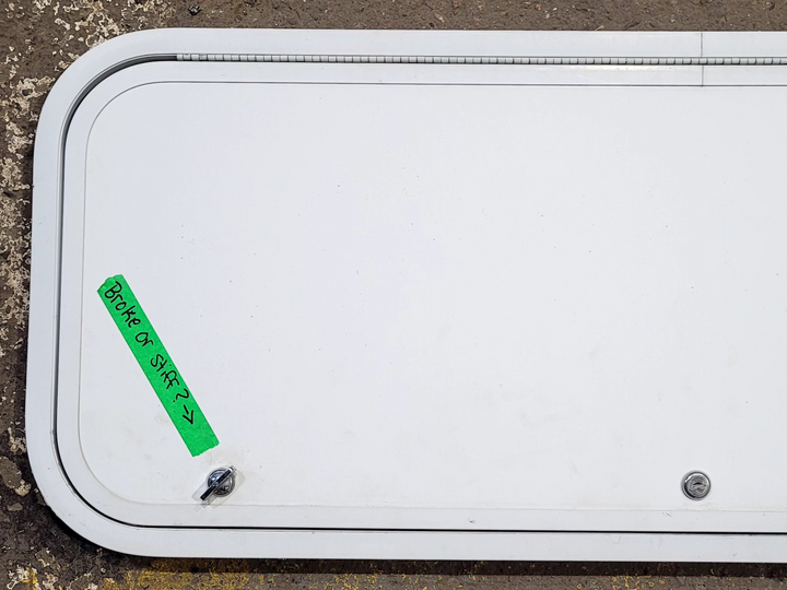 Used Radius Cornered Cargo Door 39 7/8" x 15" x 1"D - Young Farts RV Parts