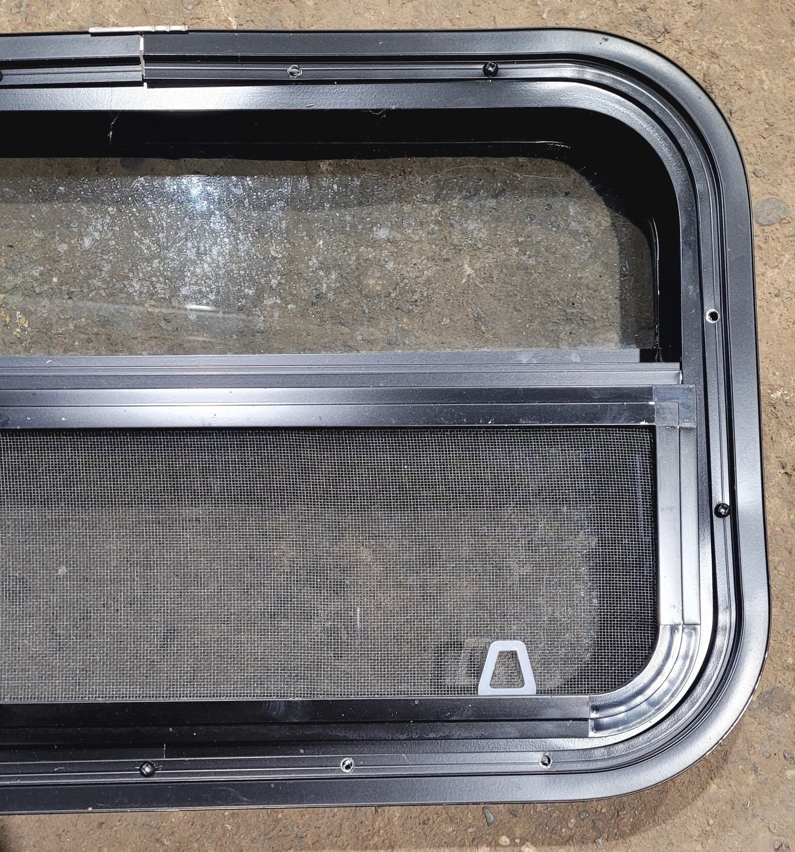 Used Black Radius Opening Window : 24 1/4