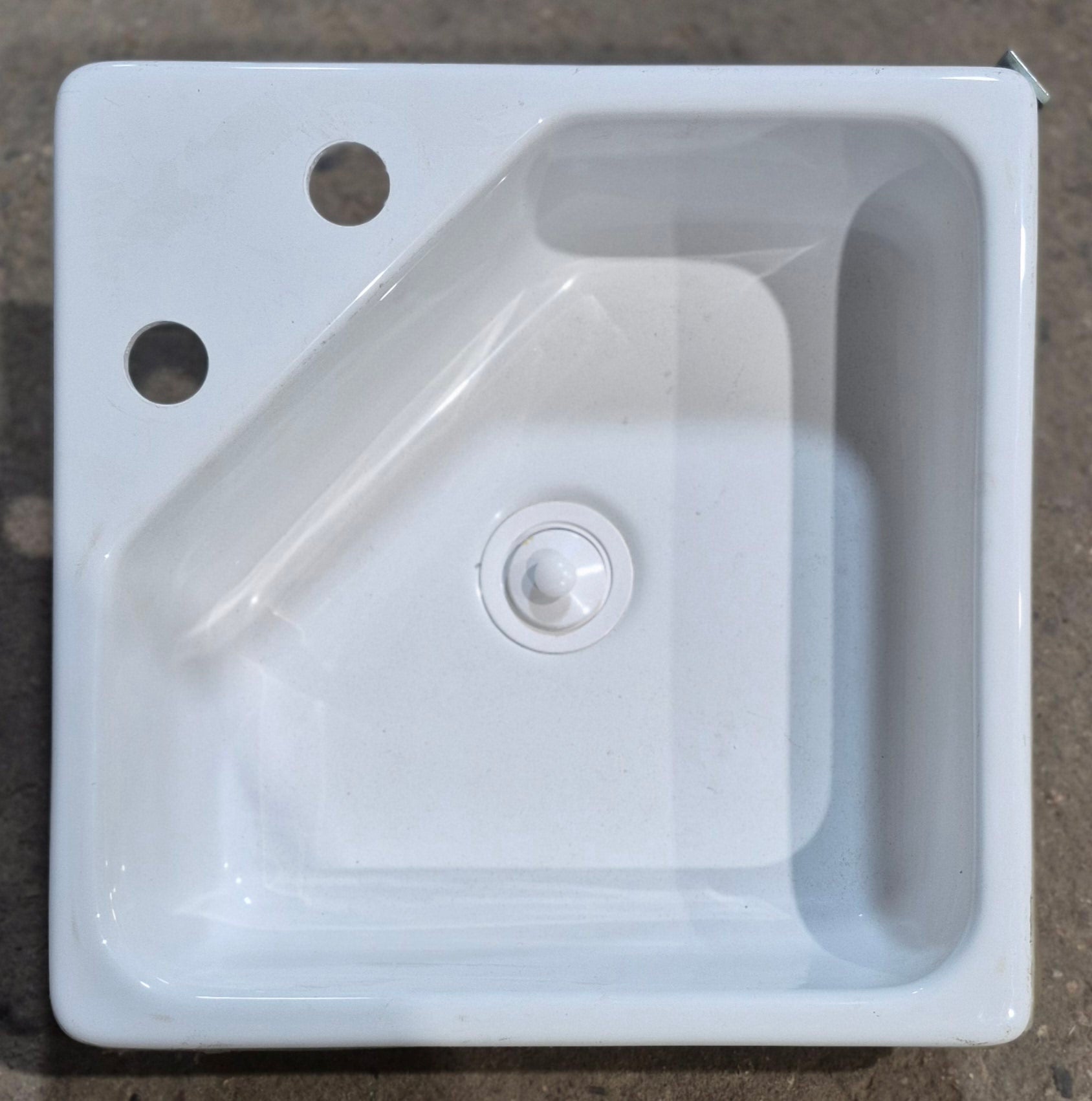 Used Corner Bathroom Sink 15" x 15" x 6" D