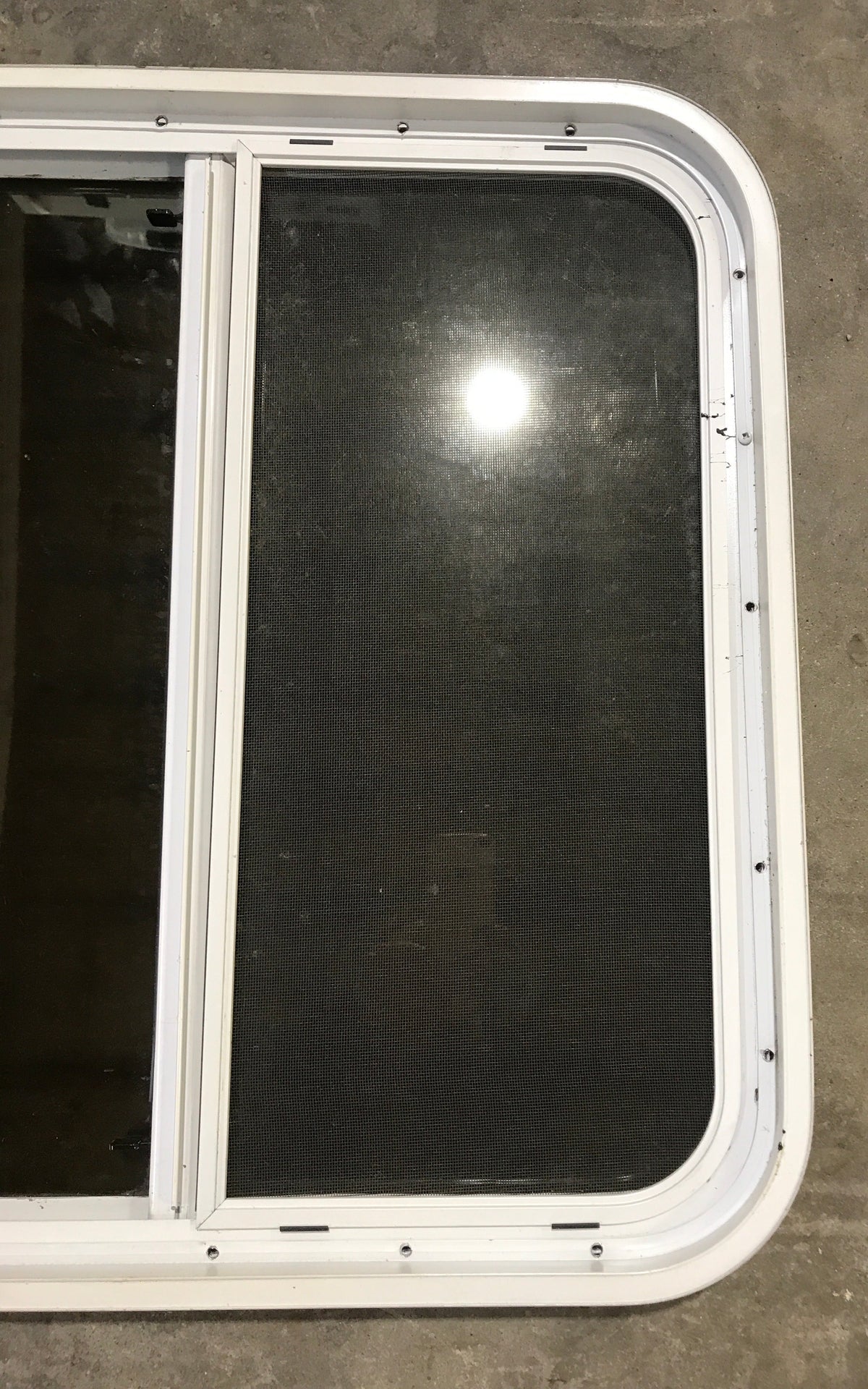 Used White Radius Opening Window : 26 1/2