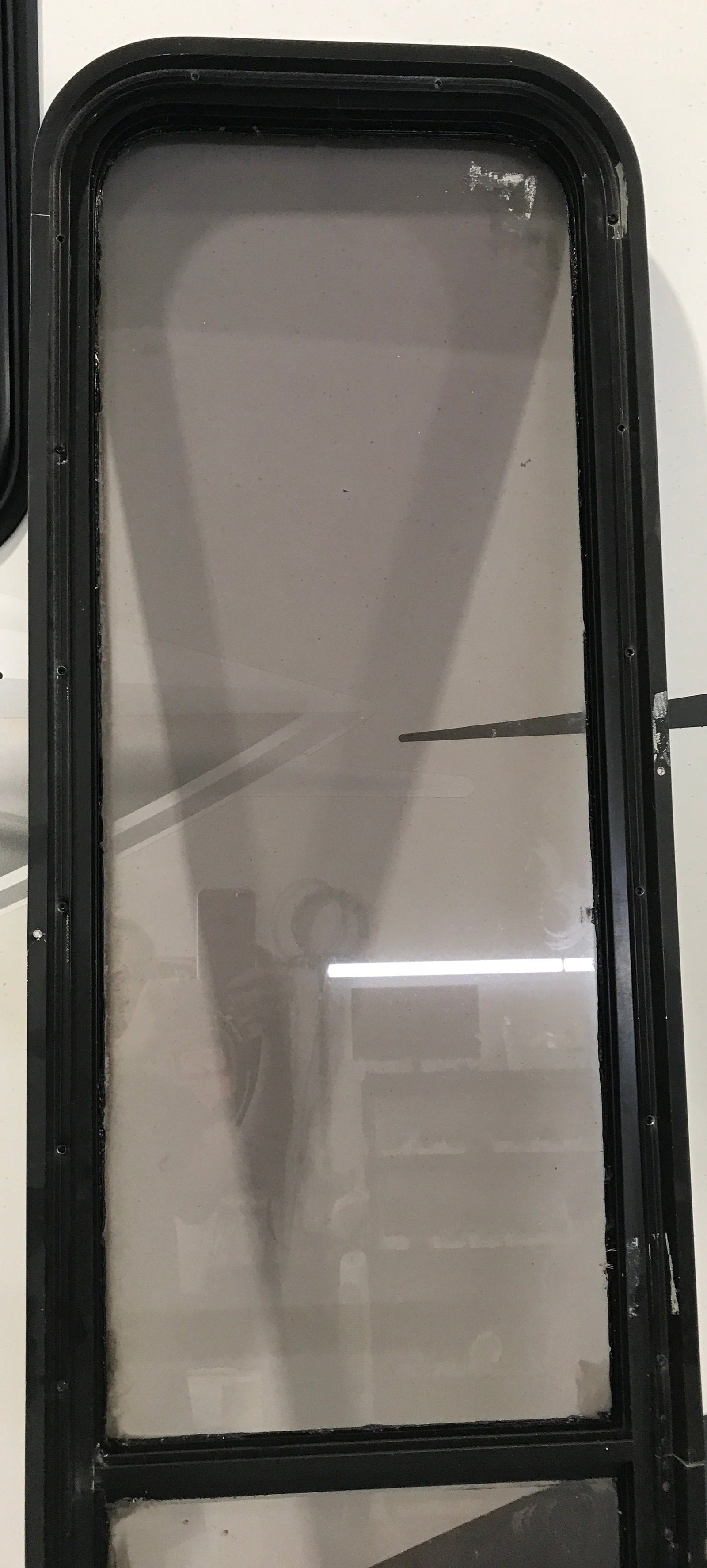 Used Black Radius Non Opening Window : 72 1/2