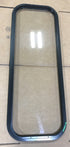 Used Black Radius Non-Opening Window : 39 1/2" W X 13 1/2" H X 1 1/2" D