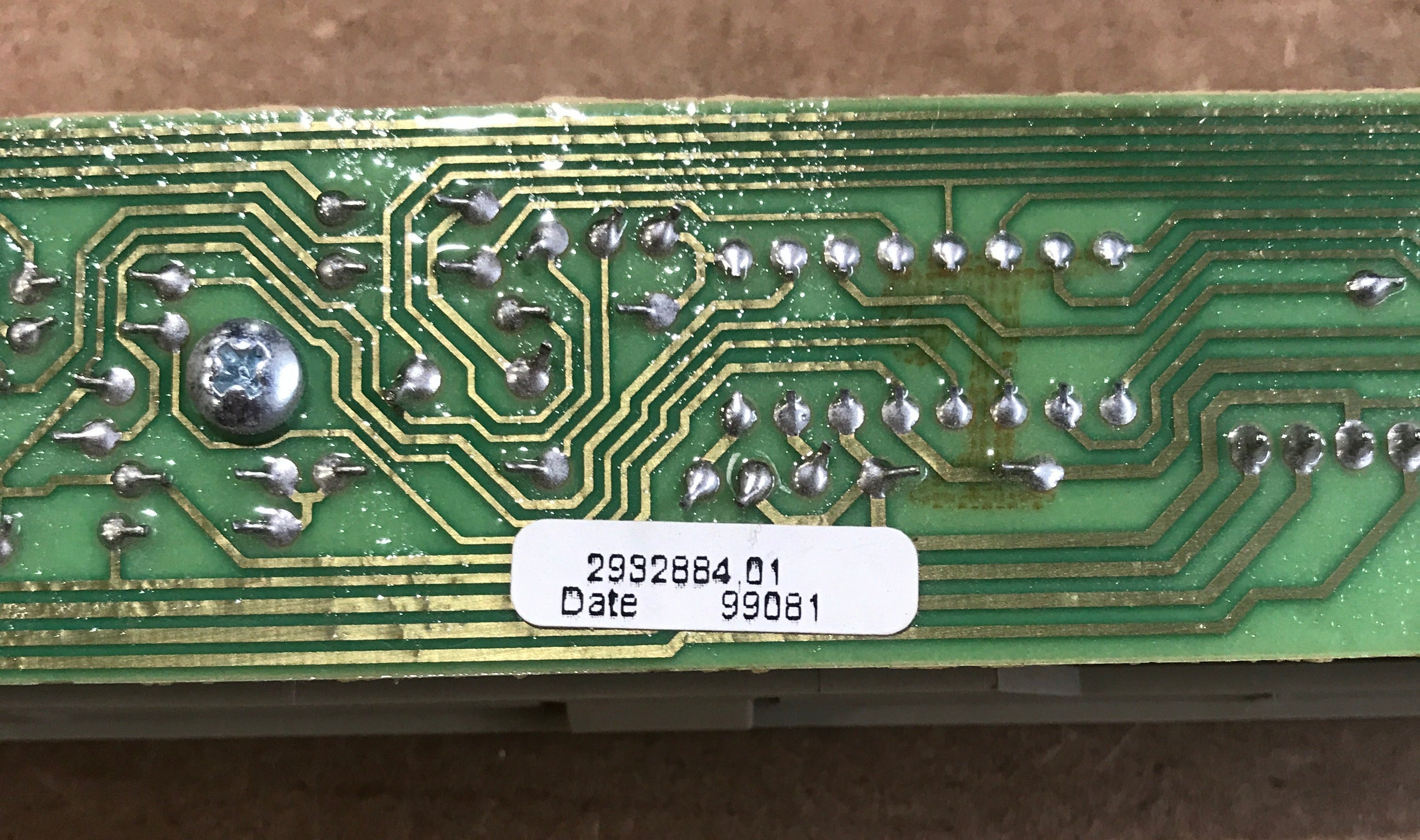 Used Dometic Refrigerator Eyebrow Adjustable Display Control Panel with 2-Way Board 2932884014