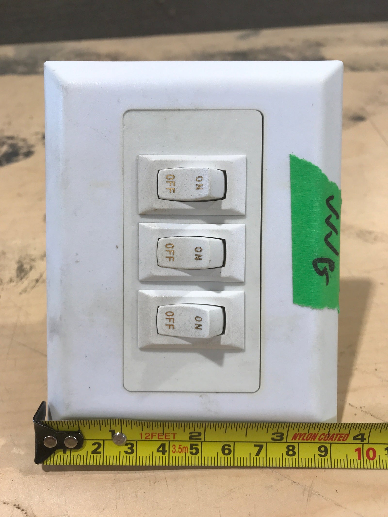 Used 12v RV Triple Light Switch