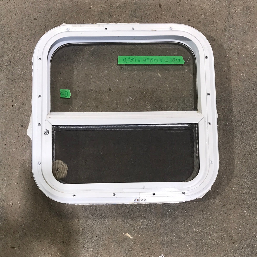 Used White Radius Opening Window : 17 1/2