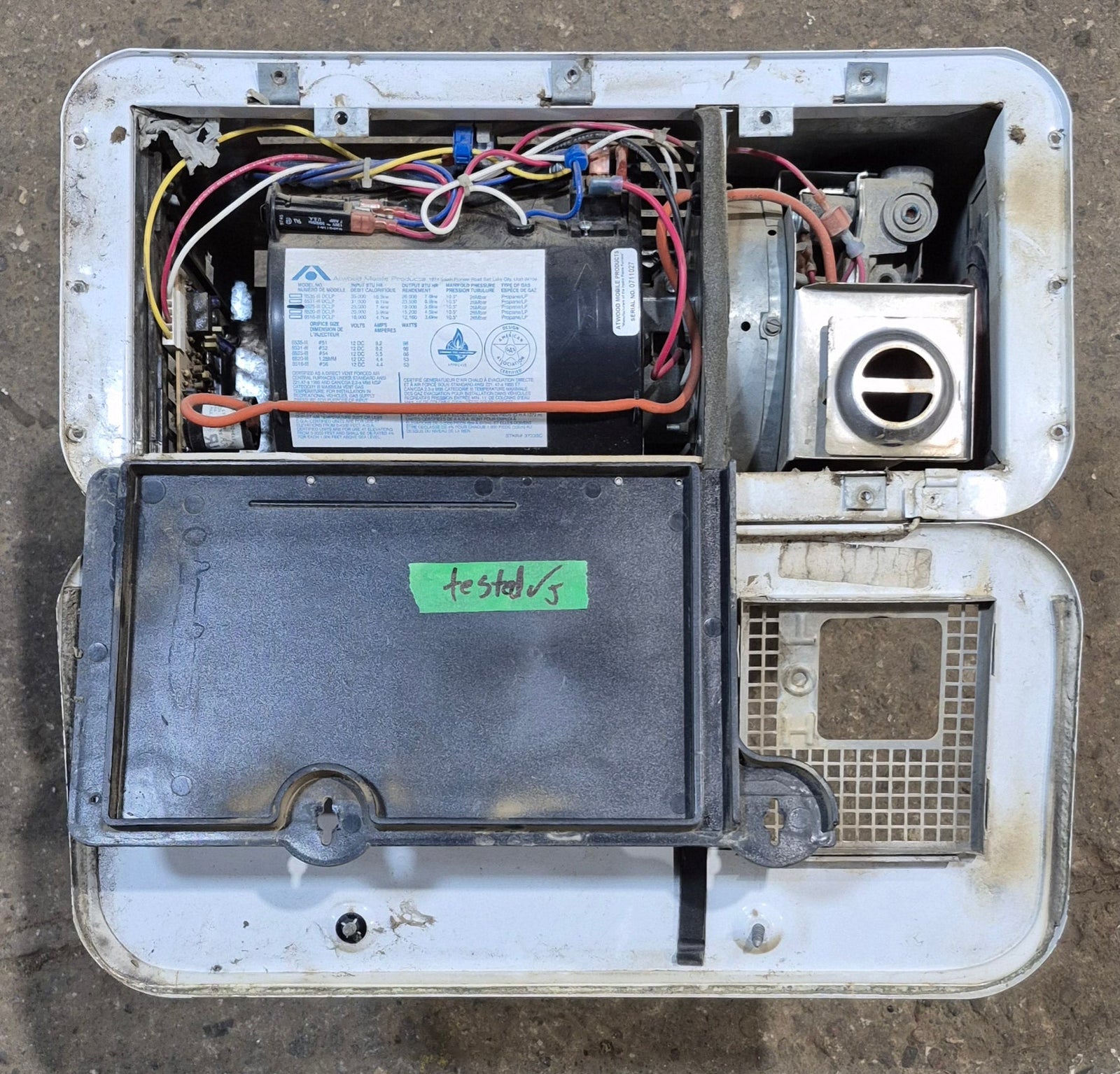 25,000 BTU Used 8525 III DCLP Atwood / Hydro Flame RV Propane Furnace - Young Farts RV Parts