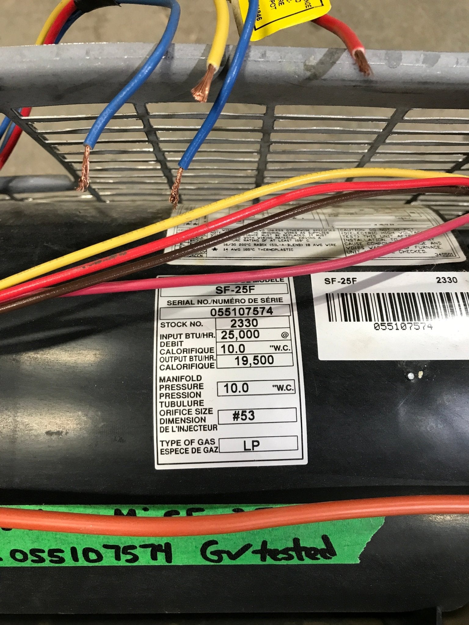 25000 BTU USED SF - 25F Suburban RV Propane Furnace - Young Farts RV Parts