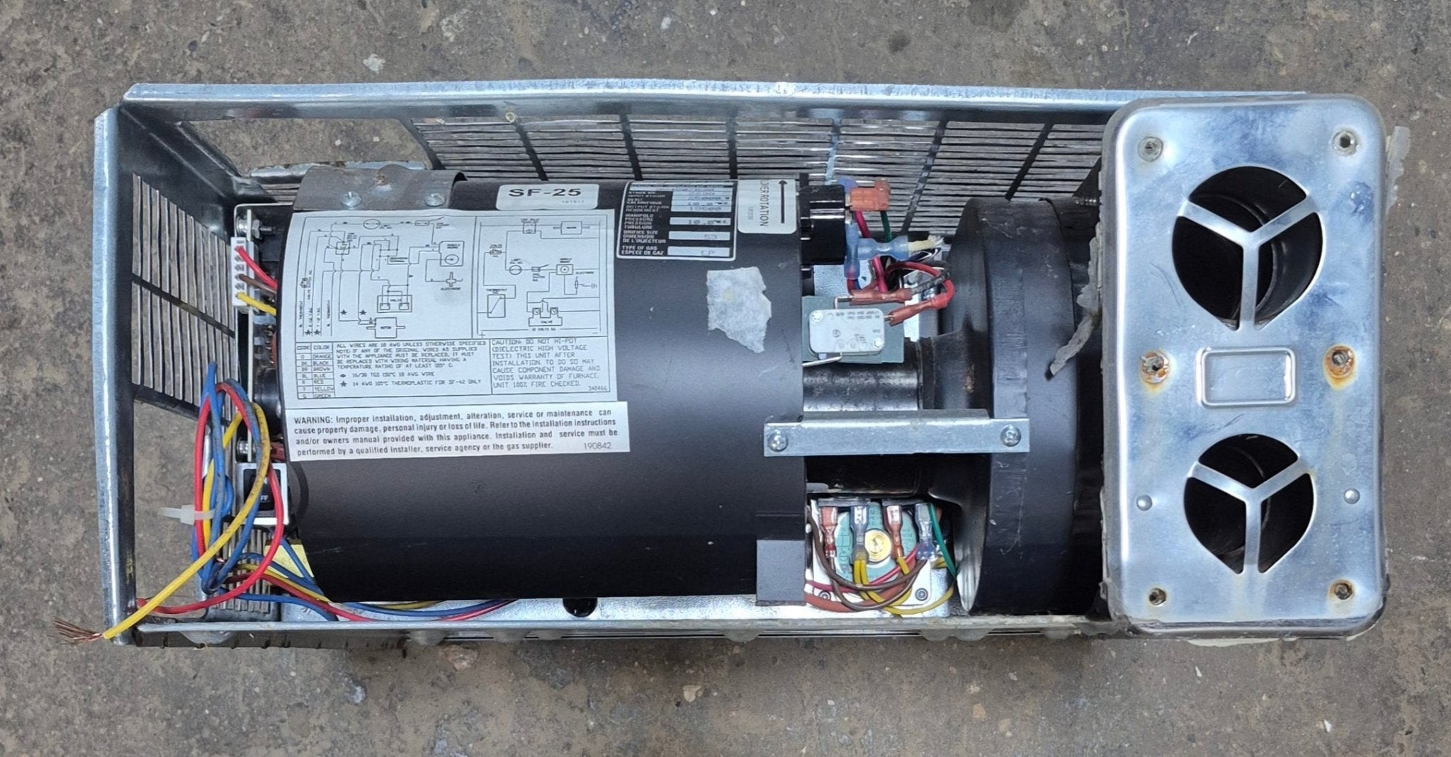 25,000 BTU USED SF - 25F Suburban RV Propane Furnace - Young Farts RV Parts