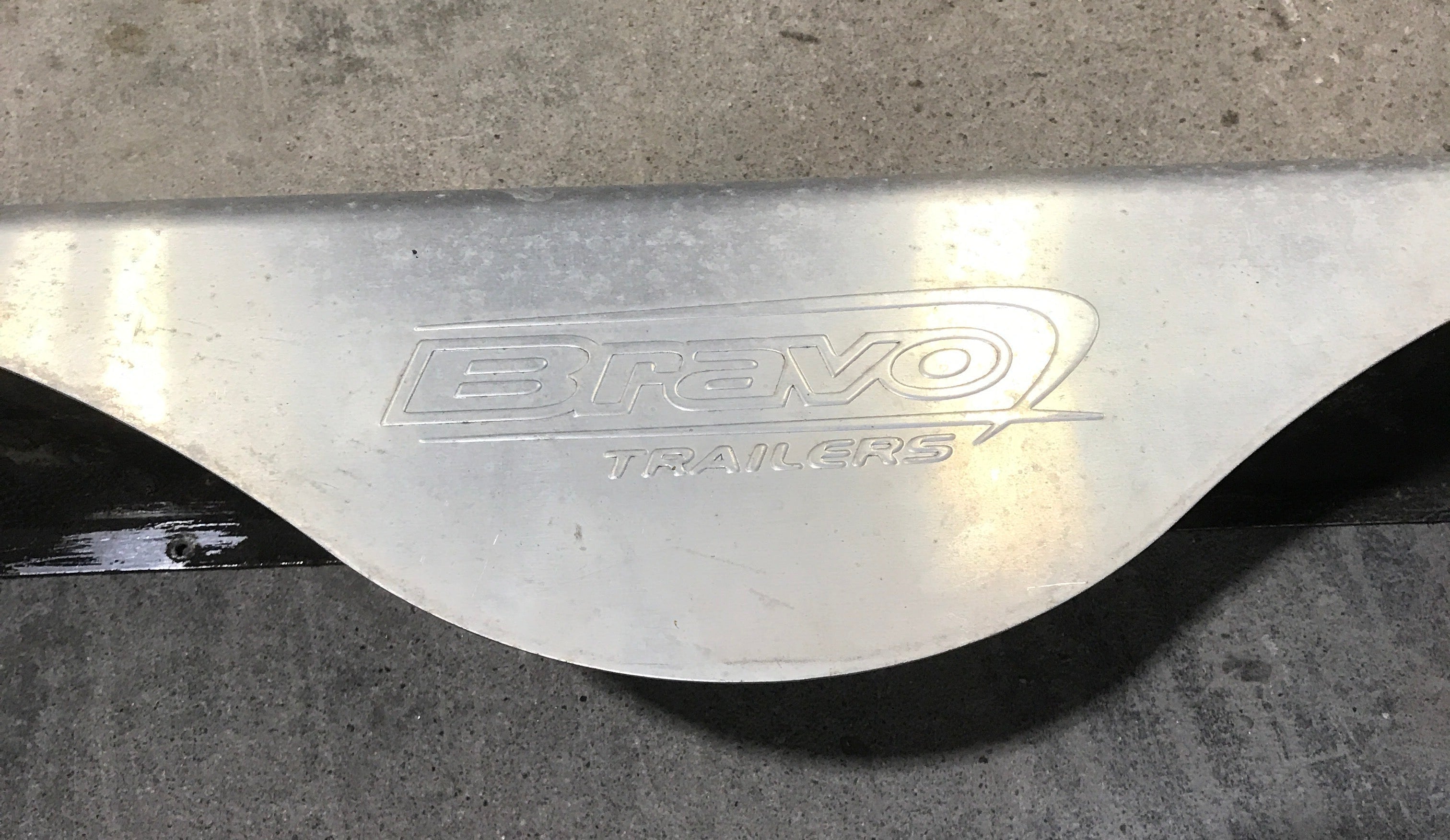 Used Aluminum Tandem Teardrop Trailer Fender 67"