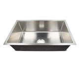 27X16X7 Stainless Steel Single Bowl Square Sink (Under Mount)