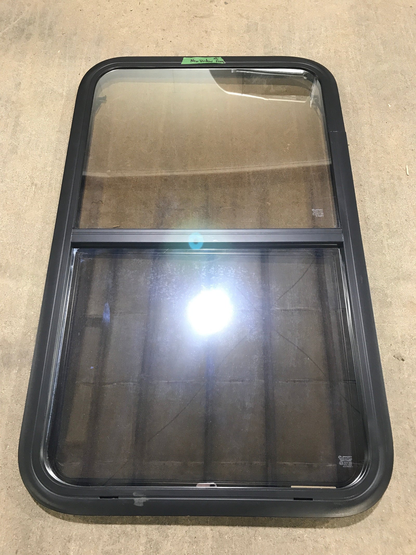 Used Black Radius Opening Window : 23 3/4