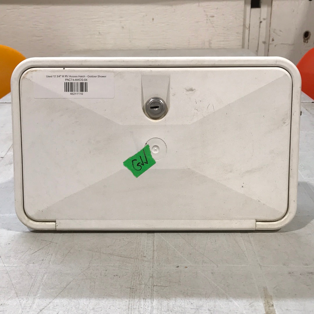 Used 12 3/4" W RV Access Hatch - Outdoor Shower
