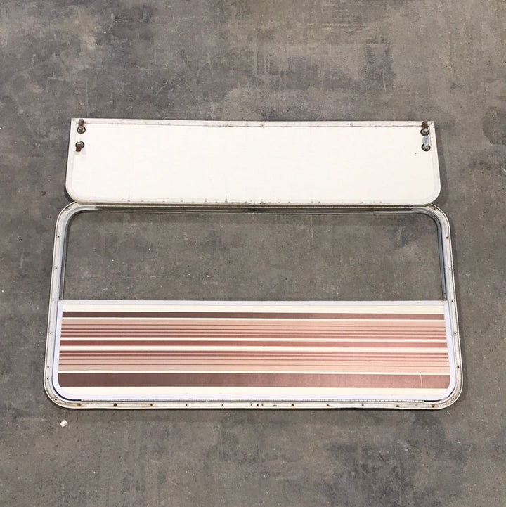 Used Radius Corner Cargo Door 47 3/4" W x 24 3/4" H x 1/2" D - Young Farts RV Parts