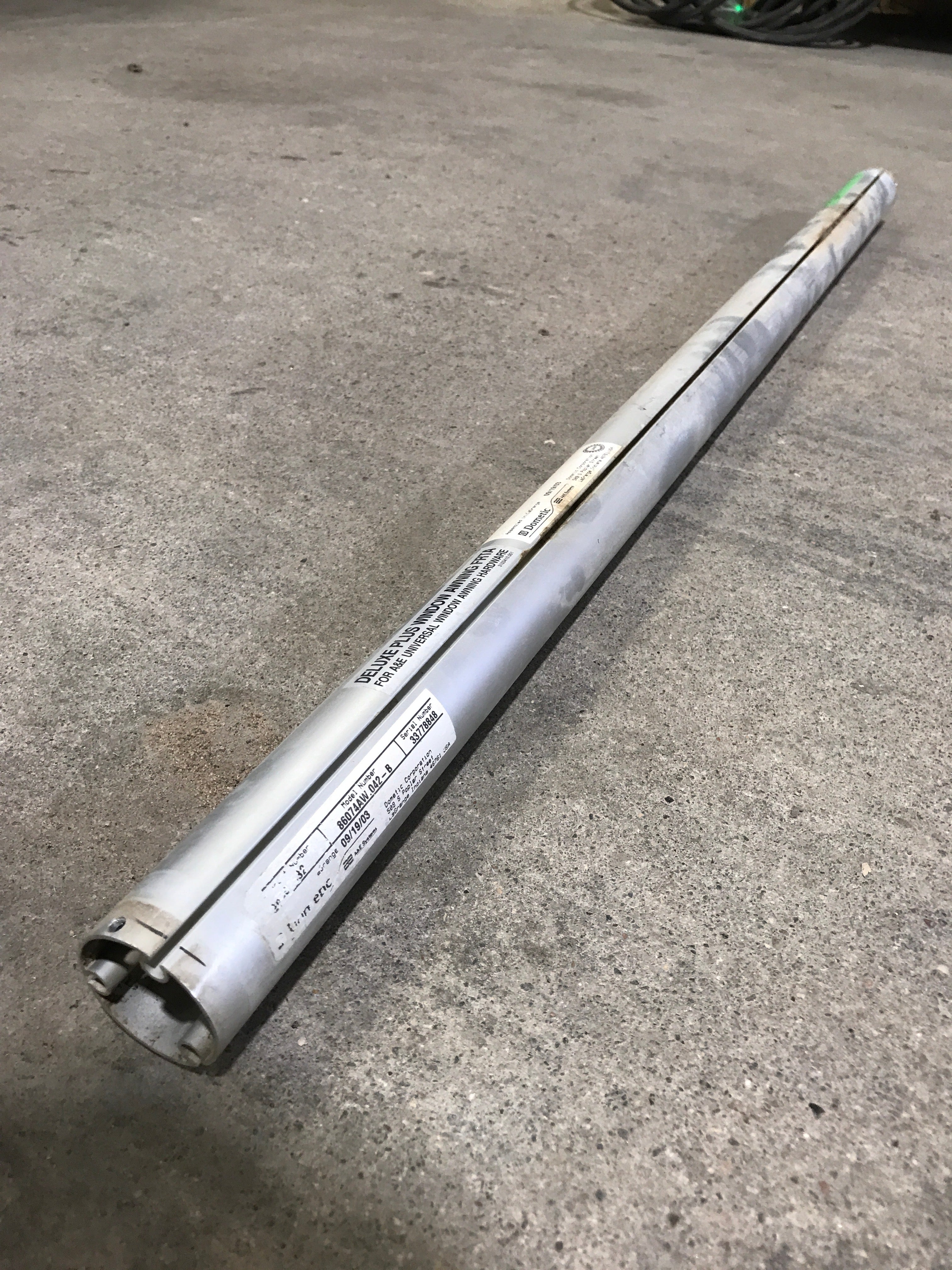 Used Dometic Window Awning Roller Tube 39 3/4" - Young Farts RV Parts