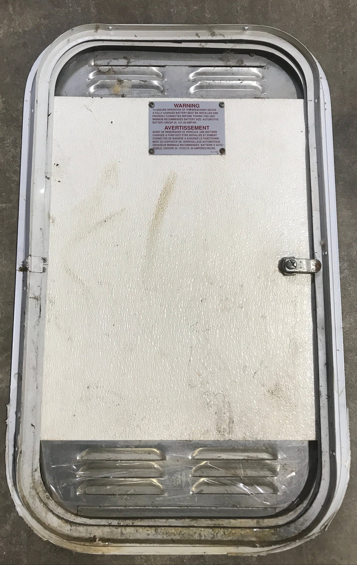 Used Radius Cornered Propane / Battery Cargo Door 13 3/4