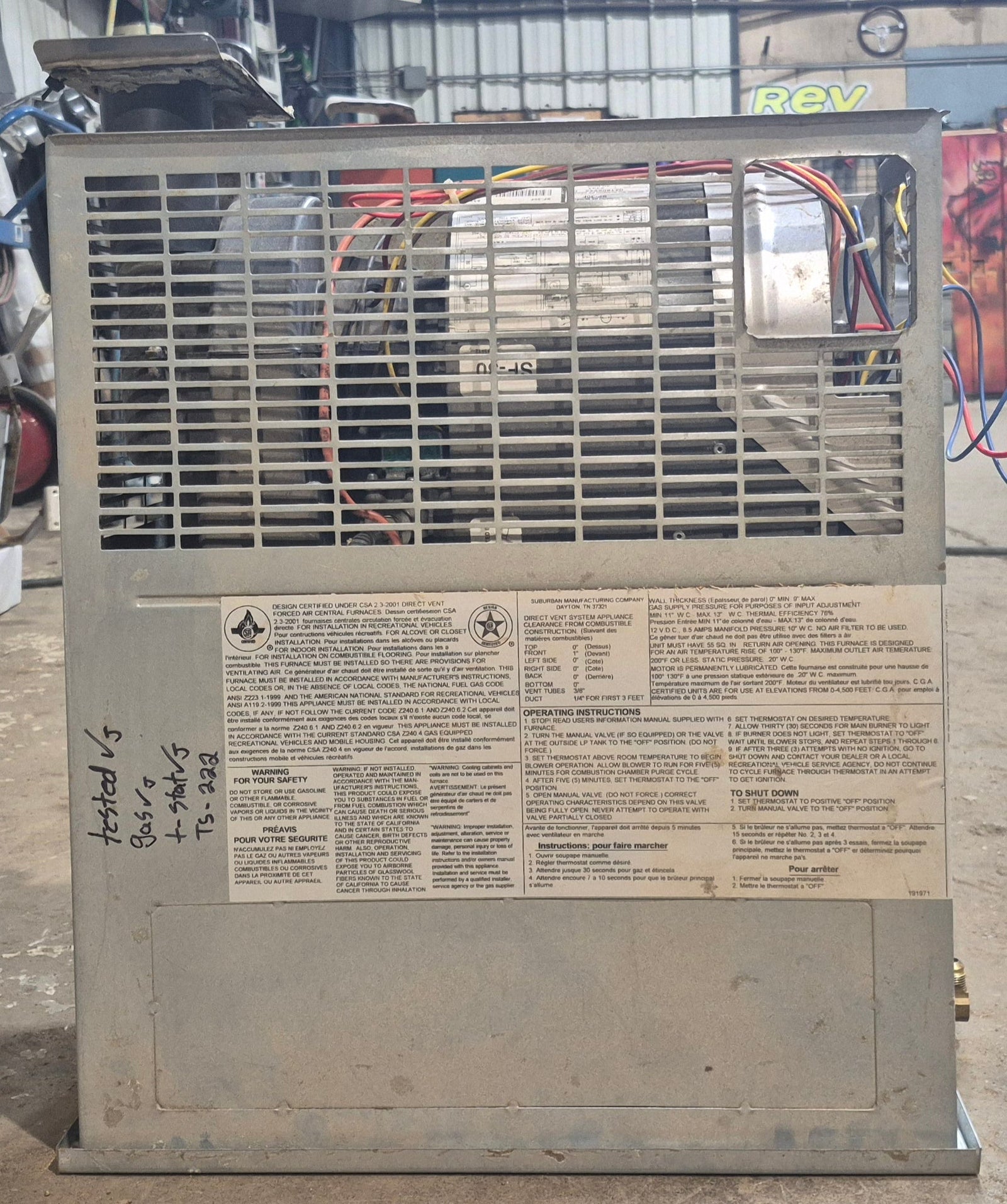 30,000 BTU USED SF - 30F Suburban RV Propane Furnace - Young Farts RV Parts