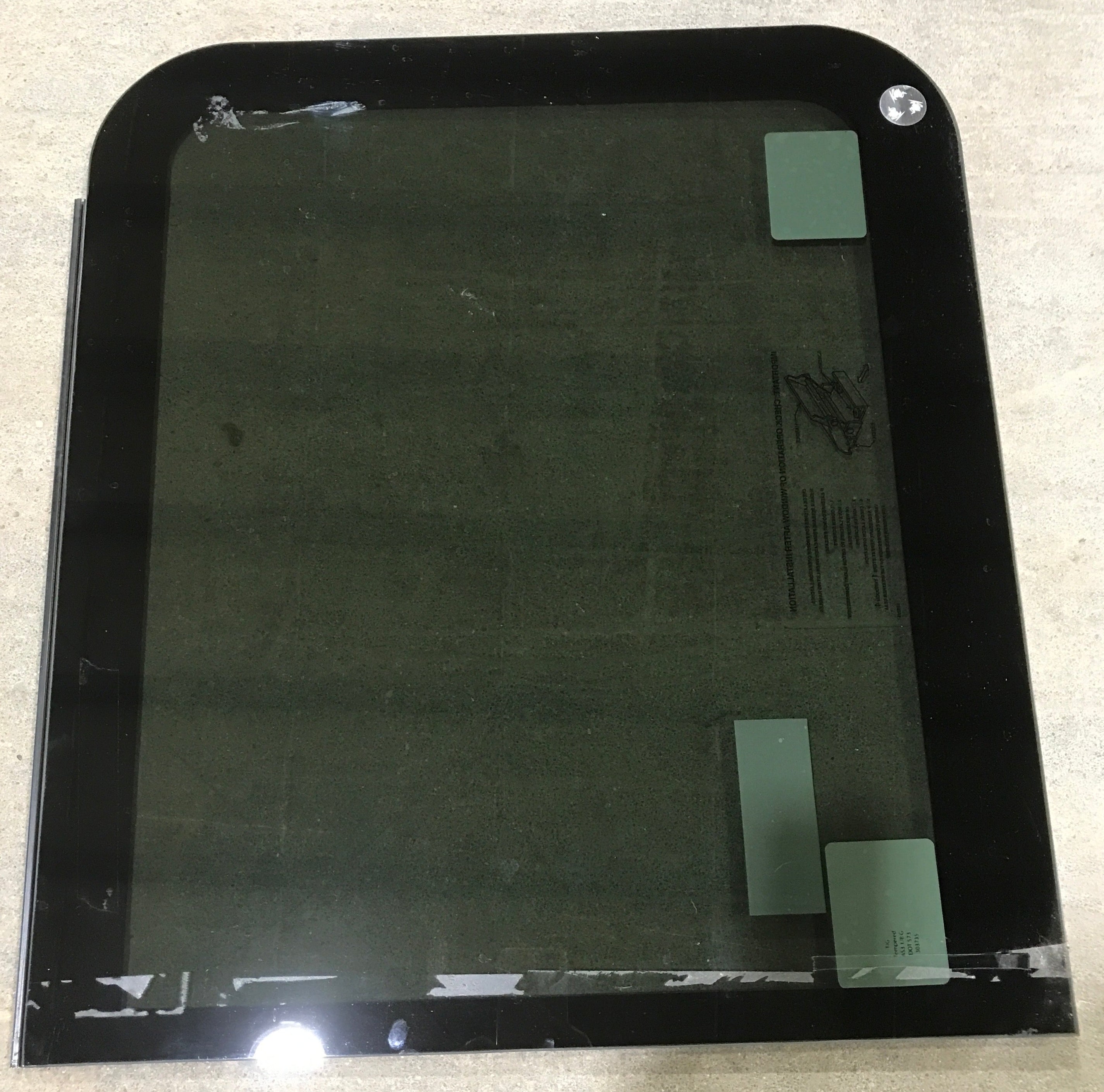 Used Frameless Window Glass Pane Replacement: 26 1/2" W X 23 1/2" H