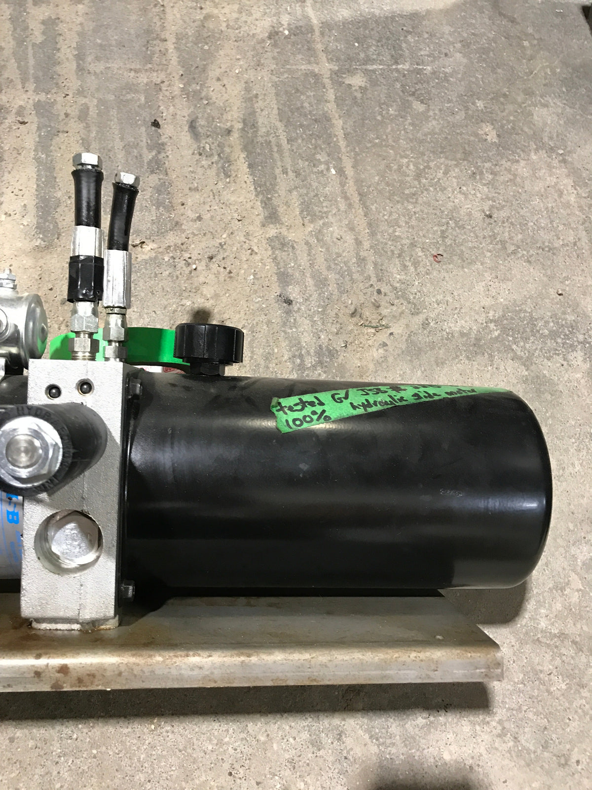 Used JS BARNES RV Slide Out Hydraulic Pump/Motor/Tank Assembly