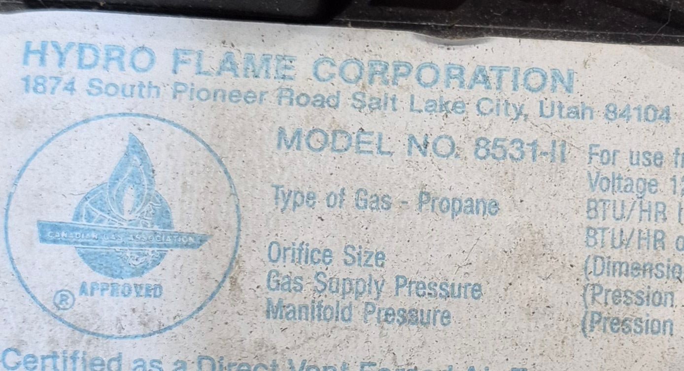 31000 BTU USED 8531 - II Atwood HYDROFLAME Propane Furnace - Young Farts RV Parts