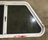 Used Slanted White Radius Opening Window : 37" W x 18 3/4" H x 1 7/8" D