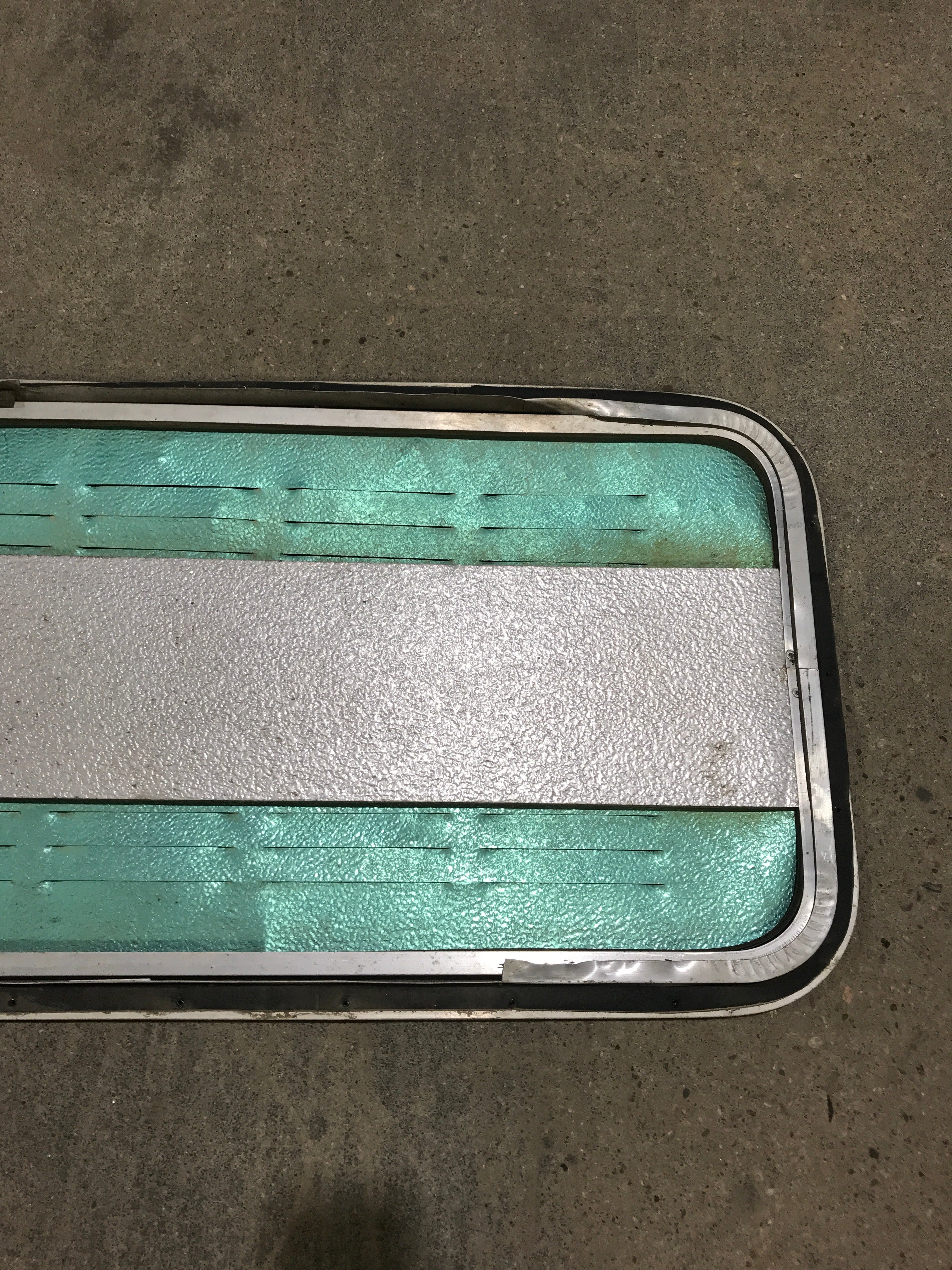 Used Radius Propane Cargo Door 29 3/4" x 15 3/4" X 3/4" D - Young Farts RV Parts