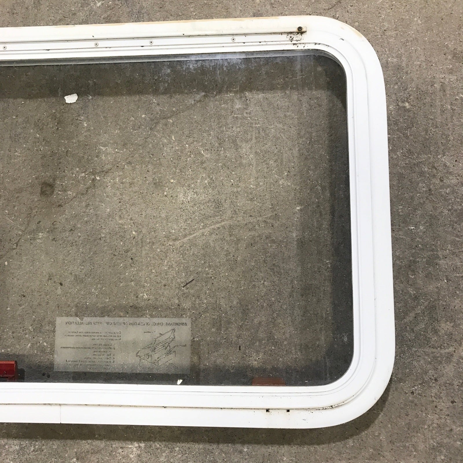 Used White Radius Emergency Opening Window : 35 1/2