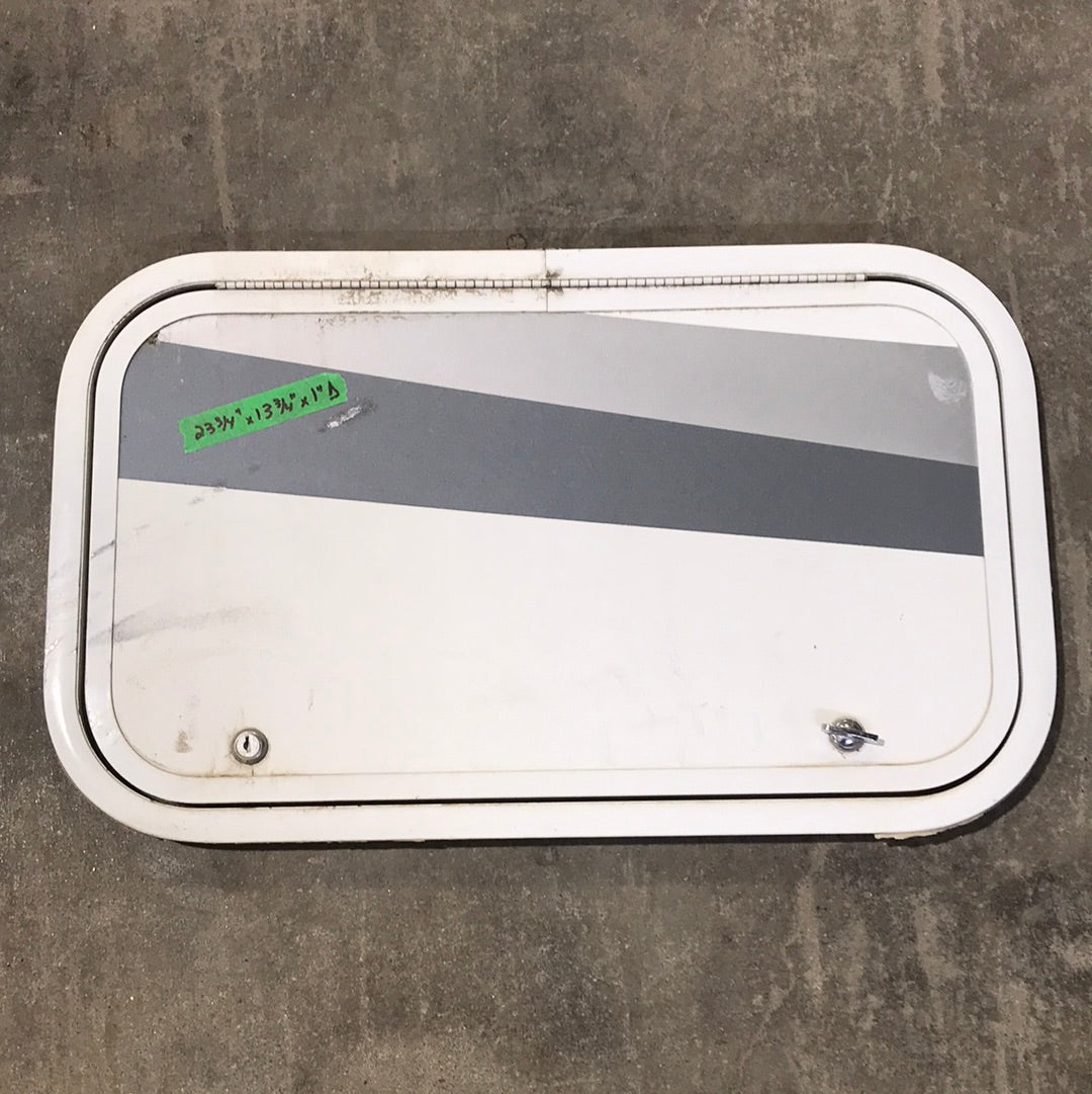 Used White Corner radius cargo door  23 3/4