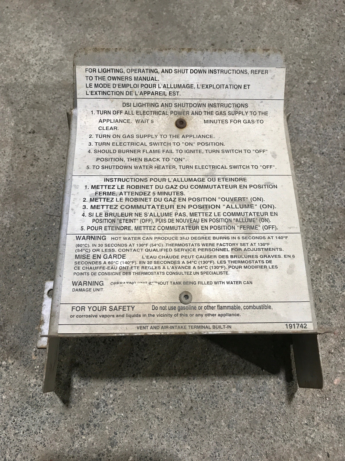 Used Suburban Water Heater Front Flue Collector - 101776