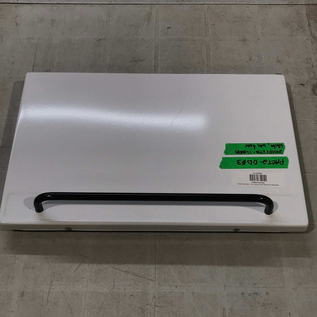 Used Magic Chef Oven Door 2401F12770 - 12001180 WHITE