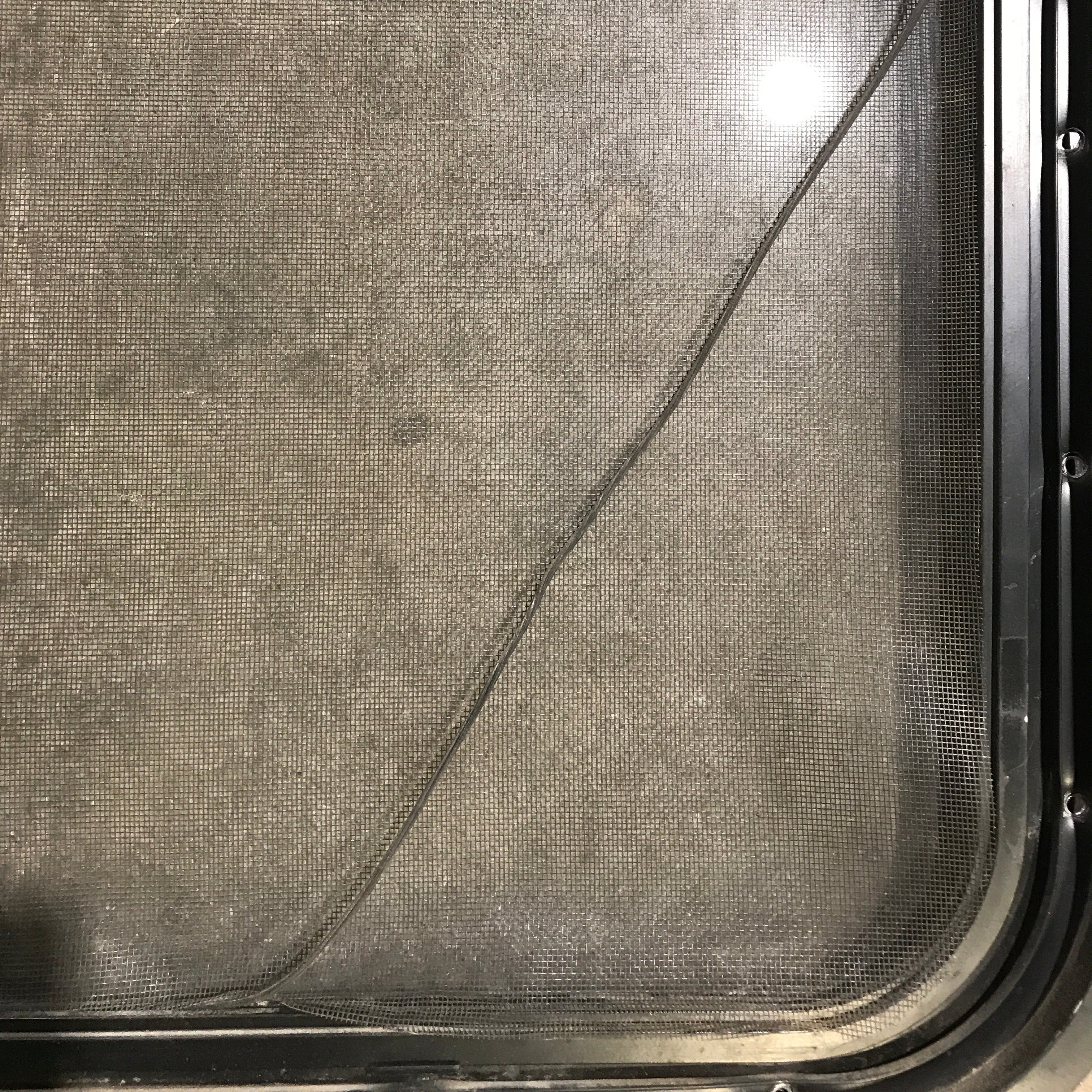 Used Black Radius Opening Window : 45.5" x 25.5" x 1.875" - Young Farts RV Parts