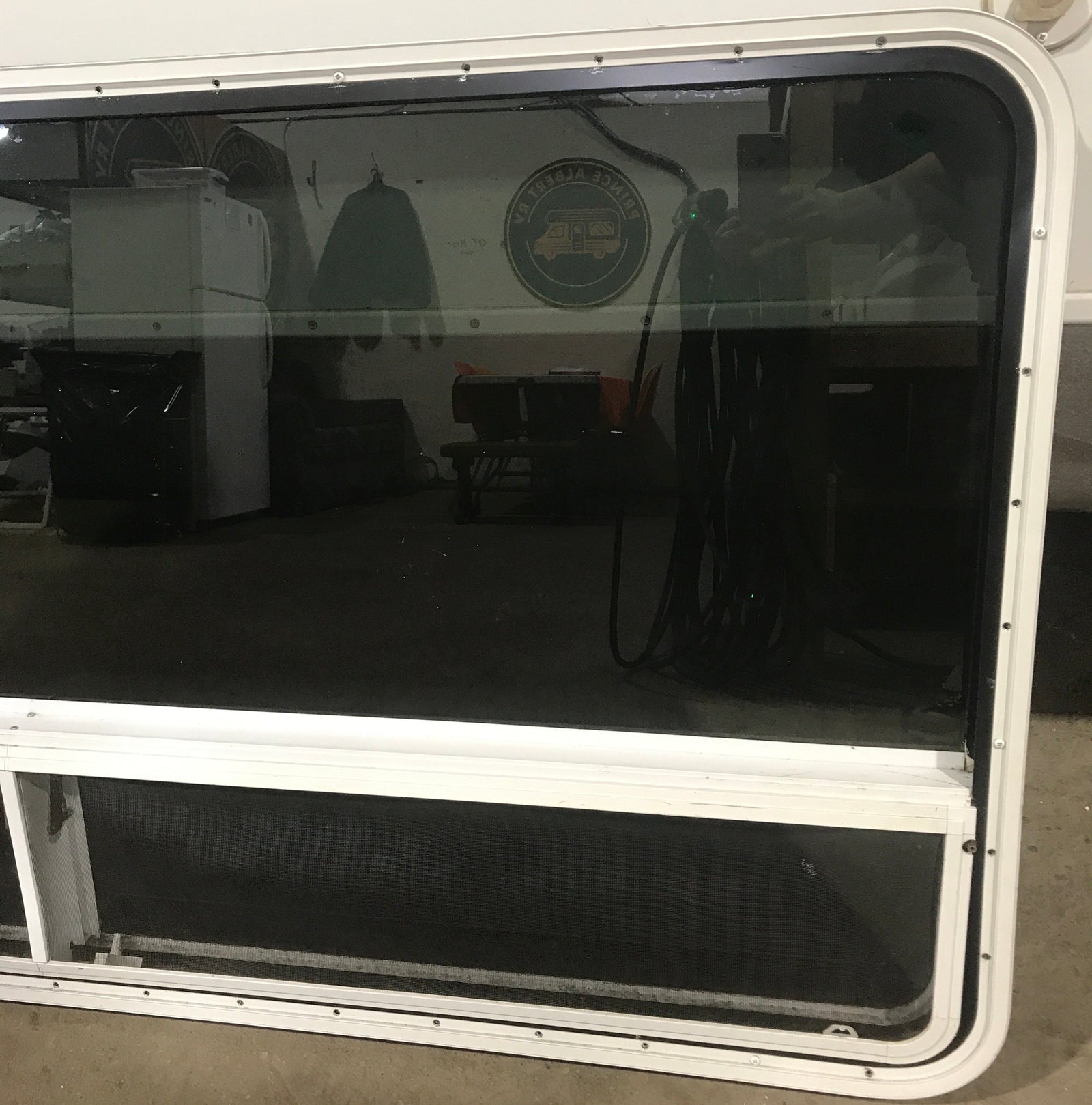 Used White Radius Opening Window : 71 1/2