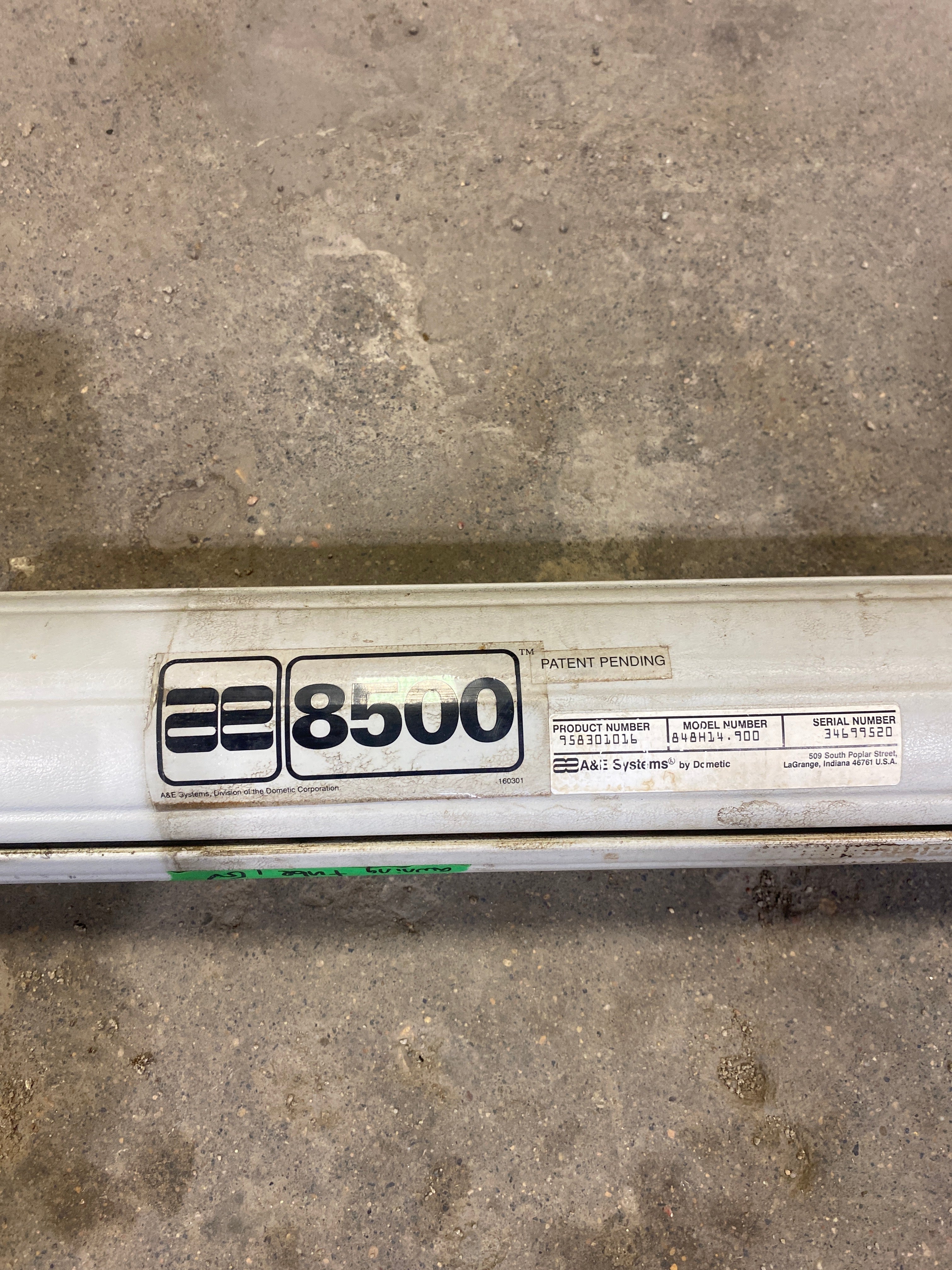 Used Dometic Awning Roller Tube 13 1/2'