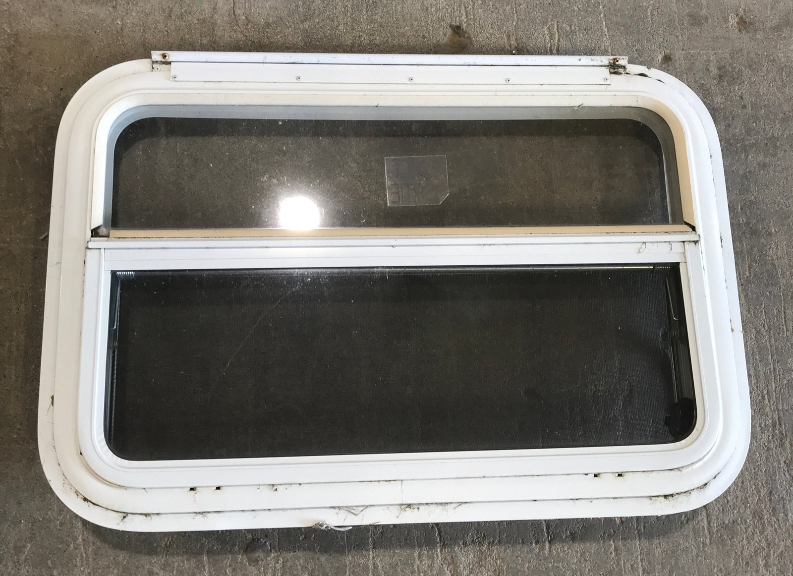Used White Radius Emergency Opening Window : 29 1/4